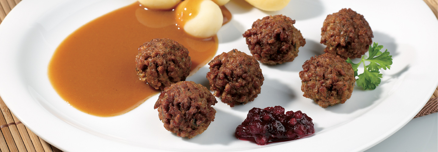Knusperbällchen (Köttbullar), vegetarisch